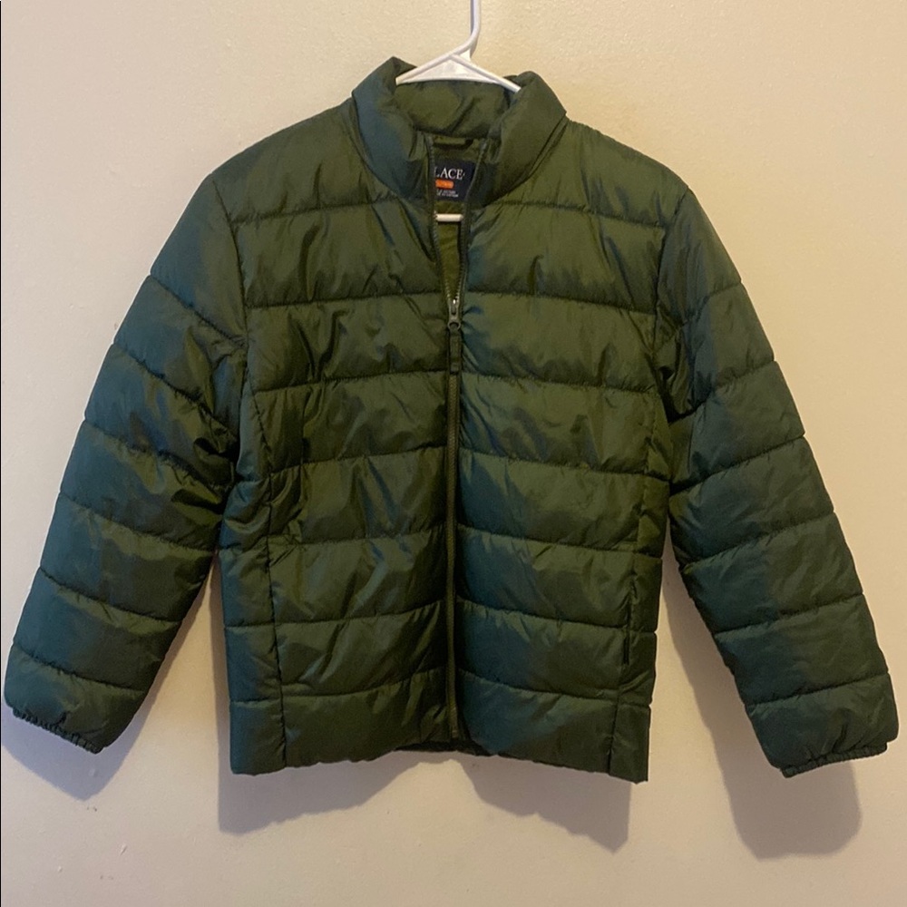 Place Green Puffer Jacket with Insulated Quilting